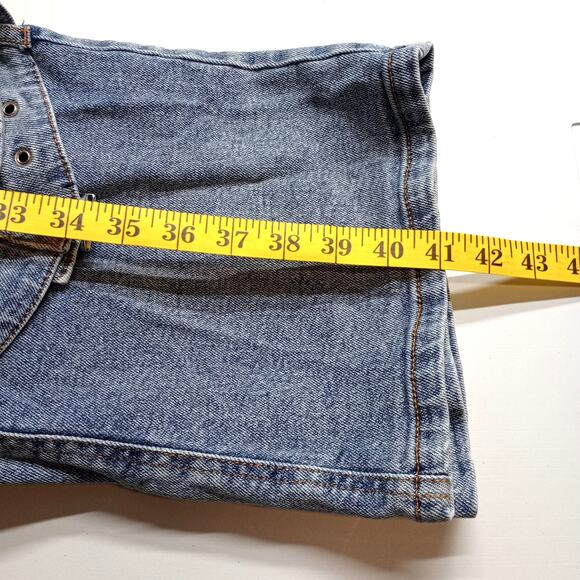 Hot Topic Men Wide Strap Leg Cotton Cargo Jeans 34x32 - Picture 4 of 12